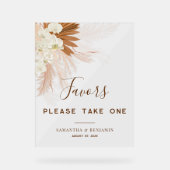 パンパスグラステラコッタ結婚式の引き出物 アクリルサイン (正面)