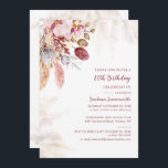 パンパスグラステラコッタ80thバースデーパーティー 招待状<br><div class="desc">パンパスグラスボホ80th Birthday Partyタンカラーとオフホワイトの緑のフローラアレンジメントを使用した招待パンパスグラスと書道のスクリプトのレタリングをモダン提供自然。他の特別なマイルストーンイベントに最適。このカスタマイズテンプレートはの「パーソナクリックライズ」ボタンで簡単に実行</div>