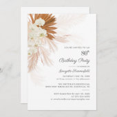 パンパスグラステラコッタ80thバースデーパーティー 招待状 (正面/裏面)