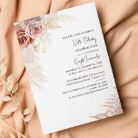パンパスグラステラコッタ80th誕生日招待状<br><div class="desc">Pampas Grass Terracotta 80th誕生日招待状は簡単にカスタマイズする"パーソナクリックライズ"ボタン。他の特別なマイルストーンのイベント来に最適</div>