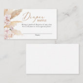 パンパスグラスデザートおむつラッフル エンクロージャーカード (正面/裏面)