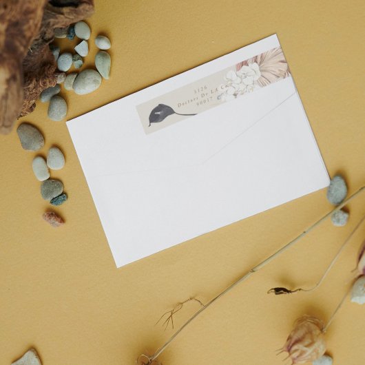 パンパスグラスデザートトロピカルクリーム保存日 ラップアラウンドラベル