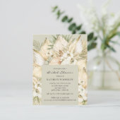 パンパスグラスデザートフローラブーケブライダルシャワー 招待状 (スタンド正面)