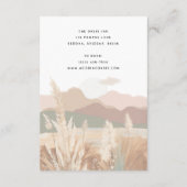 パンパスグラスデザートランドスケープボホ結婚の詳細 エンクロージャーカード (裏面)