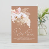 パンパスグラストロピカルフローラボホブライダルシャワー 招待状 (スタンド正面)