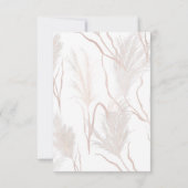 パンパスグラスドライパームテラコッタブライダルシャワー 招待状 (裏面)