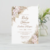 パンパスグラスドライパーム赤面バラオーキッドベビー 招待状 (スタンド正面)