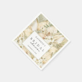 パンパスグラスドライフラワーズボホブライダルシャワー昼寝 スタンダードカクテルナプキン (角)