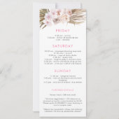 パンパスグラスニュートラルビーチ週末バチェロレッテ 招待状 (裏面)