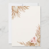 パンパスグラスバラグラッドキャップ、卒業 招待状 (裏面)