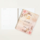 パンパスグラスバラ金ゴールドビジネスロゴQR プランナー手帳 (ディスプレー)