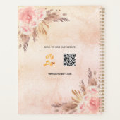 パンパスグラスバラ金ゴールドビジネスロゴQR プランナー手帳 (裏面)