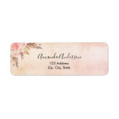 パンパスグラスバラ金ゴールドフローラ差出人住所ラベル ラベル (正面)