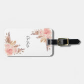 パンパスグラスバラ金ゴールドフローラ白名 ラゲッジタグ (正面横)