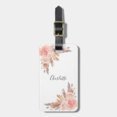 パンパスグラスバラ金ゴールドフローラ白名 ラゲッジタグ (正面縦)