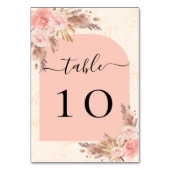 パンパスグラスバラ金ゴールド赤面アーチ テーブルナンバー (裏面)