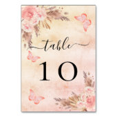 パンパスグラスバラ金ゴールド赤面ピンクフローラ蝶 テーブルナンバー (正面)