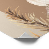 パンパスグラスパンプキンウェルカムサイン ポスター (角)