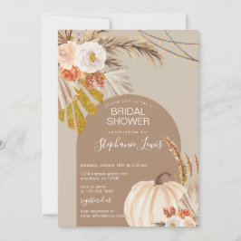 パンパスグラスパンプキンブライダルシャワー 招待状