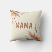 パンパスグラスパーソナライズされたウォーターカラー名前をカスタムする クッション (裏面)