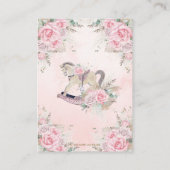 パンパスグラスピンクのロッキング馬本ベビー エンクロージャーカード (裏面)