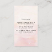 パンパスグラスピンクの花ホワイトオーキッシュシック 名刺 (裏面)