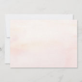 パンパスグラスピンクハローベビーガールシャワー 招待状 (裏面)