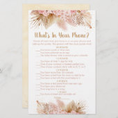 パンパスグラスピンクフローラあなたの電話ゲームの中に何がある (正面/裏面)