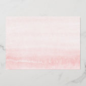 パンパスグラスピンクフローラかわいい赤ちゃんシャワ実在ー 箔招待状 (裏面)