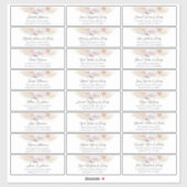 パンパスグラスピンクフローラゲストネーム住所 シール (シート)