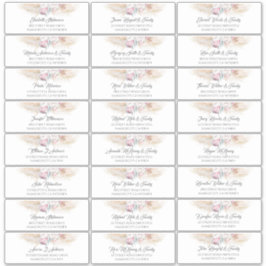 パンパスグラスピンクフローラゲストネーム住所 シール