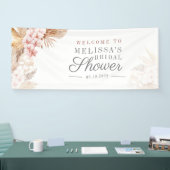パンパスグラスピンクフローラブライダルシャワー 横断幕 (トレードショー)