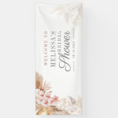 パンパスグラスピンクフローラブライダルシャワー 横断幕 (縦)