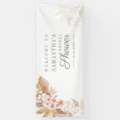 パンパスグラスピンクフローラブライダルシャワー 横断幕 (縦)