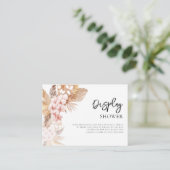パンパスグラスピンクフローラブライダルディスプレイシャワー エンクロージャーカード (スタンド正面)