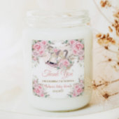 パンパスグラスピンクフローラロッキングホース赤ちゃんシャワー スクエアシール