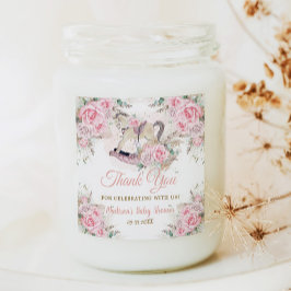 パンパスグラスピンクフローラロッキングホース赤ちゃんシャワー スクエアシール