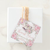 パンパスグラスピンクフローラロッキングホース赤ちゃんシャワー フェイバータグ (インサイチュ)