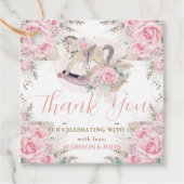 パンパスグラスピンクフローラロッキングホース赤ちゃんシャワー フェイバータグ (正面)