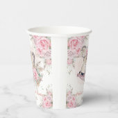 パンパスグラスピンクフローラロッキングホース赤ちゃんシャワー 紙コップ (右)