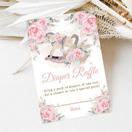 パンパスグラスピンクフローラロッキング馬おむつ エンクロージャーカード