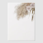 パンパスグラスピンクフローラ水彩 ベラム紙招待状 (正面)