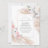 パンパスグラスピンクフローラ確認 招待状 (正面)