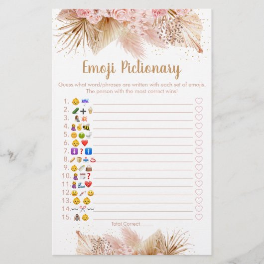 パンパスグラスピンクフローラ絵文字ゲーム (正面)