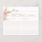 パンパスグラスピンクボホシックレシピカード (正面)