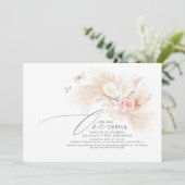 パンパスグラスピンクリトルワン恋しく思ダフル誕生日 招待状 (スタンド正面)