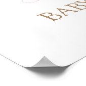 パンパスグラスピンク赤ちゃんシャワー歓迎サイン ポスター (角)