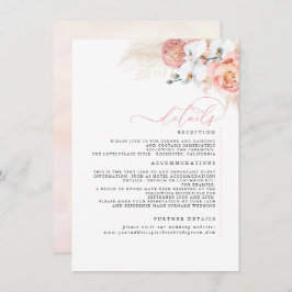 パンパスグラスピンク赤面結婚ズ詳細 エンクロージャーカード