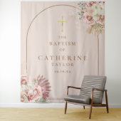 パンパスグラスピンク金ゴールドアーチバプティスフォトバックグラウンド タペストリー (インサイチュ)
