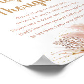 パンパスグラスピンク金ゴールドフローラベビーおむつ思考 ポスター (角)